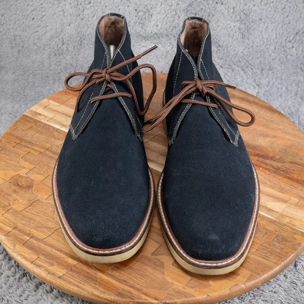 Banana Repubic Oxford Navy Suede Lace Up Shoes Men Size 10.5‎ M